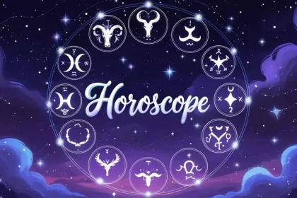 Zodiac wheel with astrological predictions for all sun signs for June 5, 2025.