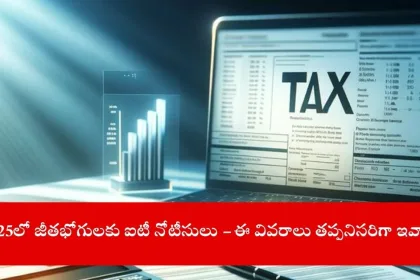 salaried employee reviewing income tax notice on laptop, India 2025