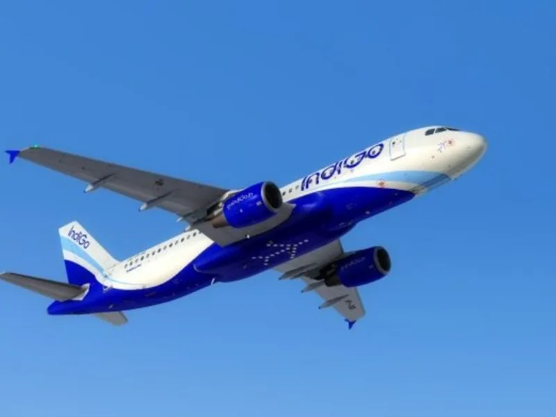 Indigo ATR-72 aircraft for the Vijayawada-Kurnool flight route launching in July 2025.
