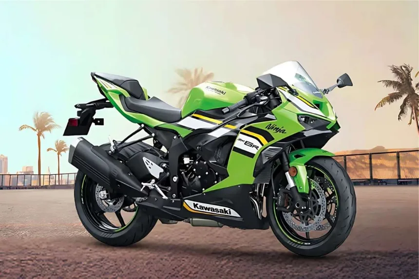 Kawasaki Ninja ZX-6R 2025 in Lime Green, showcasing aggressive supersport design with 636cc engine for Indian riders