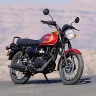 Kawasaki W175 retro bike 2025 in ebony black on Andhra Pradesh street