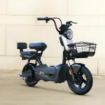 Komaki XR1 electric moped 2025 in grey color on Andhra Pradesh street