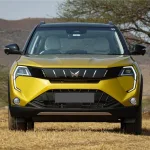 Mahindra XUV 3XO 2025 in Citrine Yellow, showcasing stylish compact SUV design for Indian urban families