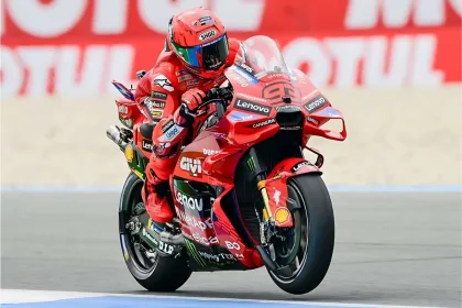 Marc Marquez celebrates his 68th MotoGP victory at the 2025 Dutch Grand Prix in Assen
