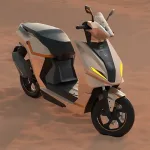 NX 100 e-Scooti 2025 in Silver, showcasing compact electric scooter design for Indian urban commuters