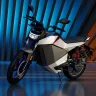 Ola Roadster X electric motorcycle 2025 in stellar blue on Andhra Pradesh street