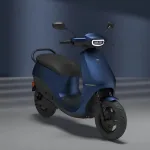 Ola S1 Air electric scooter 2025 in Neon, showcasing stylish design with 150 km claimed range for Indian commuters