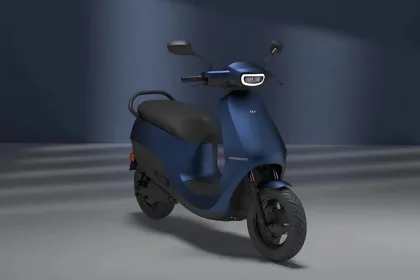 Ola S1 Air electric scooter 2025 in Neon, showcasing stylish design with 150 km claimed range for Indian commuters