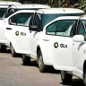 Ola driver using app under zero commission model, retaining 100% fare earnings nationwide in 2025.