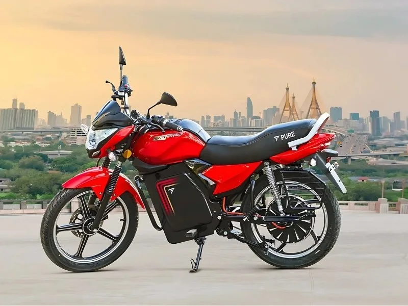 Pure EV EcoDryft electric bike 2025 digital display with modern commuter features