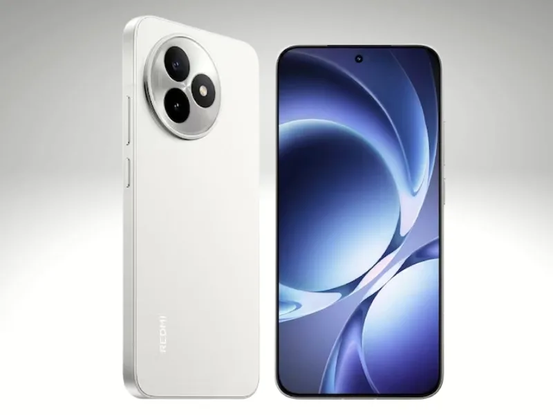 Redmi K80 Ultra in glossy white, featuring 6.83-inch OLED display and coaxial dual speakers, June 2025 launch.