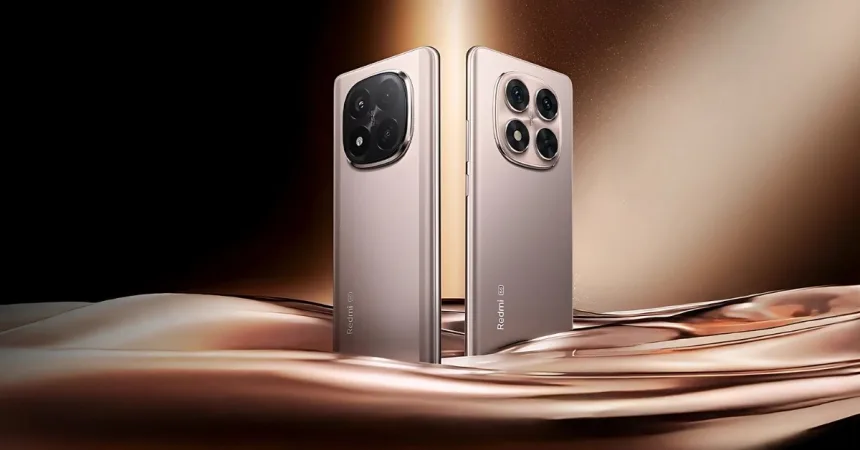 user exploring Redmi Note 14 Pro Champagne Gold variant, India 2025