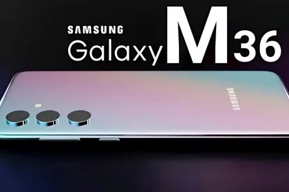 user with Samsung Galaxy M36 5G in sleek black during Amazon launch, India 2025