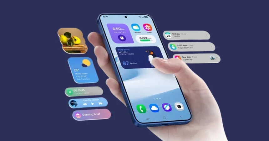 user exploring Samsung One UI 8 split-screen mode on Galaxy S25, India 2025