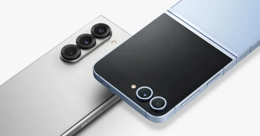user exploring Samsung Galaxy Z Fold 7 and Flip 7 during launch event, India 2025