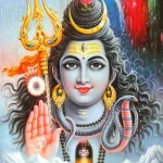 Depiction of Lord Shiva as an infinite Jyotirlinga, symbolizing his Swayambhu origin in Hindu mythology.
