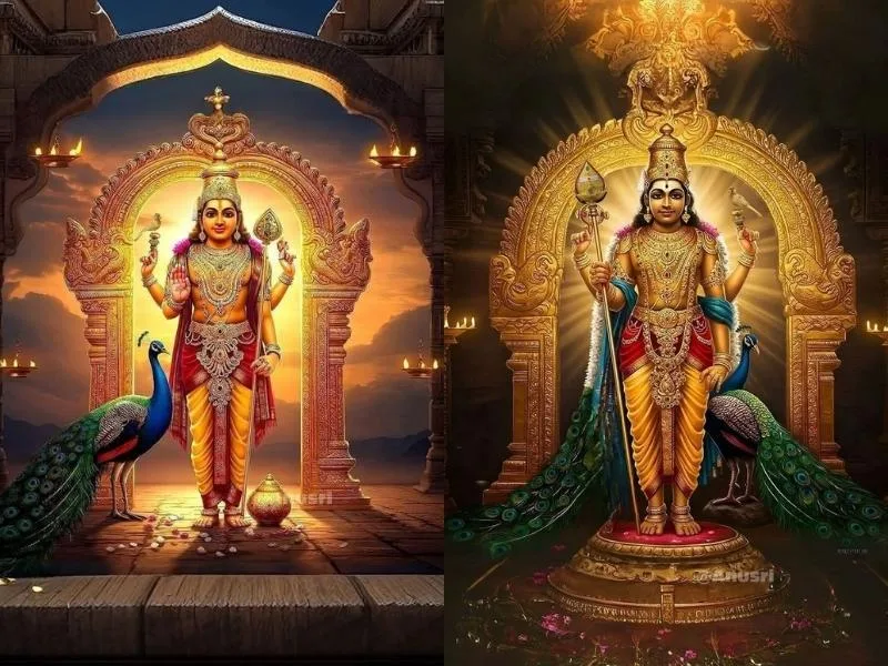 Skanda Shashti puja ritual, showcasing Lord Kartikeya worship for Telugu devotees in 2025