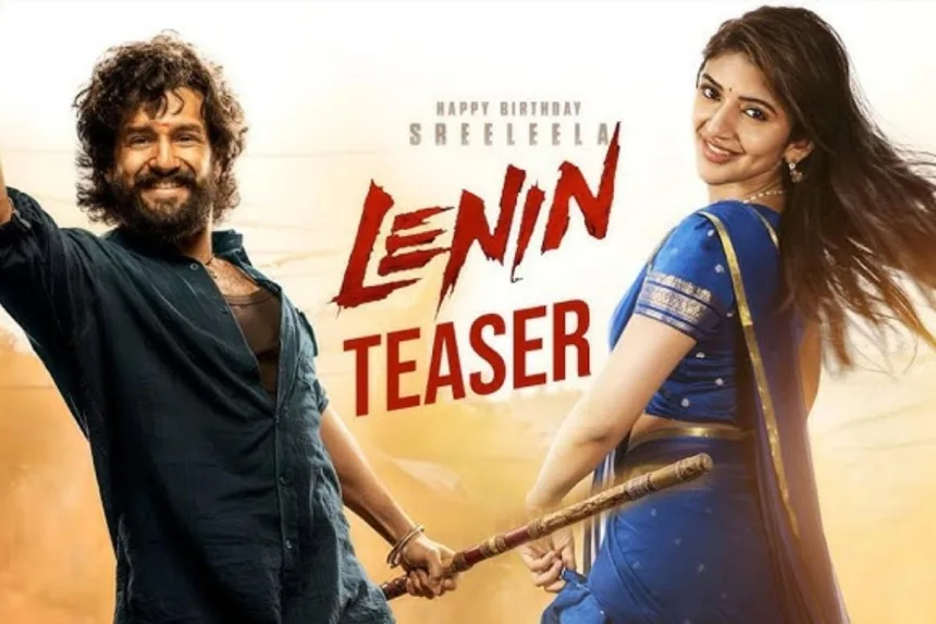 Sreeleela in a promotional image linked to her exit from Lenin movie in 2025