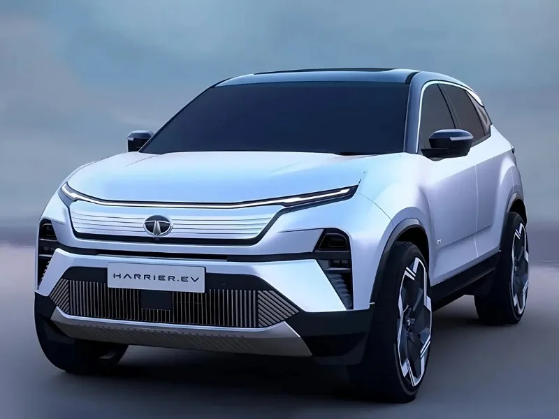 QLED touchscreen display of Tata Harrier EV 2025, enhancing premium electric SUV experience with 500 km range