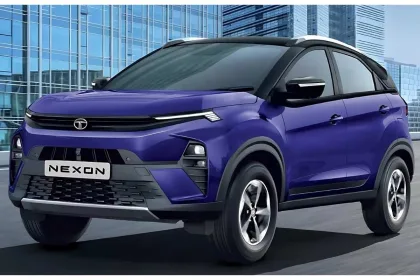 Tata Nexon CNG 2025 in Flame Red, showcasing stylish eco-friendly SUV design for Telugu urban commuters