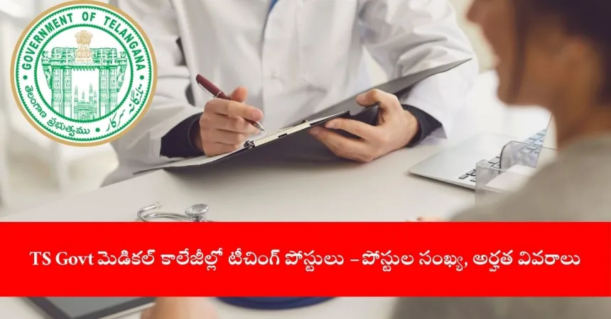 candidate applying for Telangana medical faculty recruitment 2025 online, India 2025