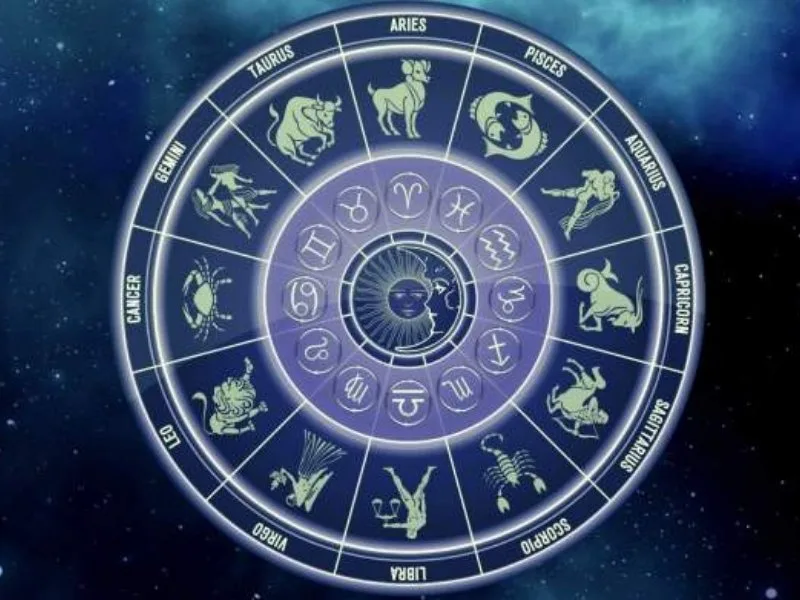 Illustration of astrological chart for daily horoscope predictions in Telugu for June 7, 2025.