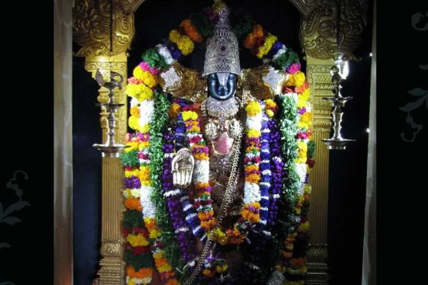Sri Venkateswara idol at Tirumala Temple, highlighting its divine secrets and spiritual significance in 2025.