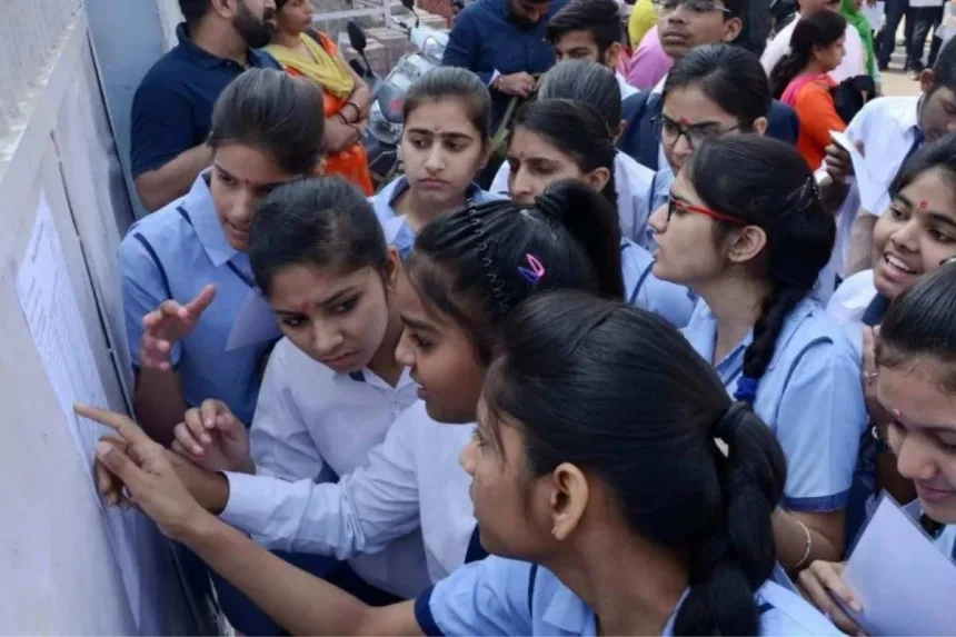Illustration of Telangana students checking Inter Supplementary Results 2025 on tgbie.cgg.gov.in, released on June 16 at 12 PM.