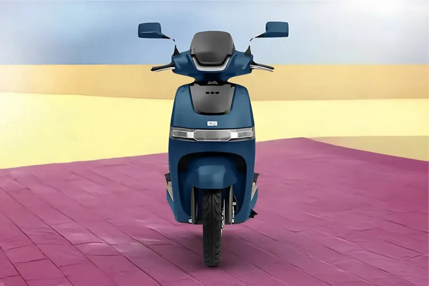 TVS iQube electric scooter 2025 in coral sand satin color in Andhra Pradesh