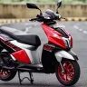 TVS NTORQ 125 scooter 2025 in stealth black color on Andhra Pradesh street