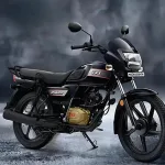 TVS Radeon 2025 in Metal Black, showcasing classic commuter design with 75 kmpl claimed mileage for Indian riders