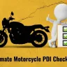 Technician performing pre-delivery inspection on a new two-wheeler at a dealership in Andhra Pradesh