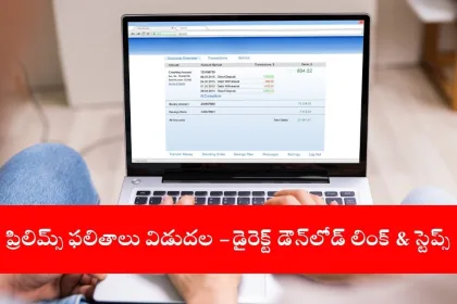 student checking UPSC CSE Prelims Result 2025 on laptop, India 2025