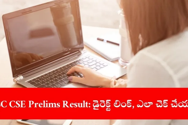 student checking UPSC CSE Prelims 2025 result on laptop, India 2025