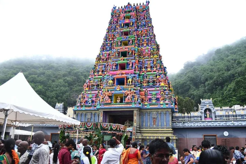 Devotees offering Sare to Goddess Varahi at Kanaka Durga Temple, Vijayawada, during Varahi Utsavams starting June 28, 2025