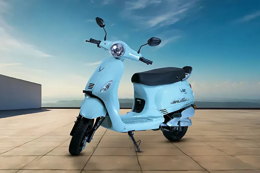 Vegh S60 electric scooter 2025 in Red, showcasing premium design with 120 km claimed range for Indian commuters