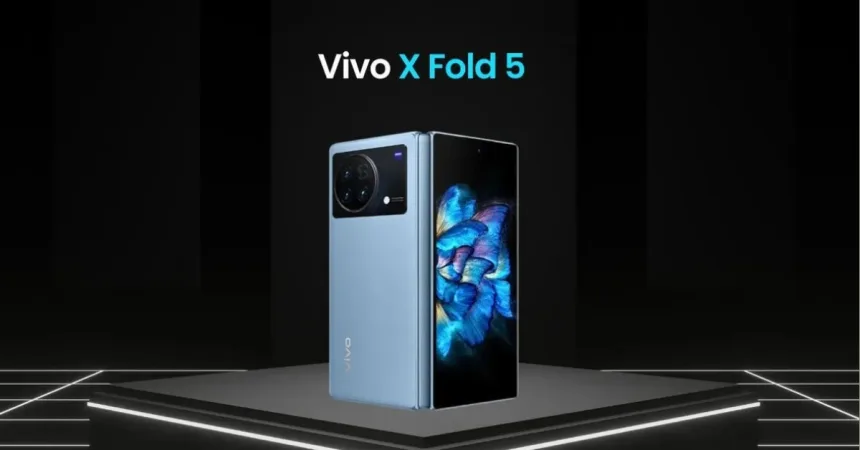 user exploring Vivo X Fold 5 during India launch, 2025