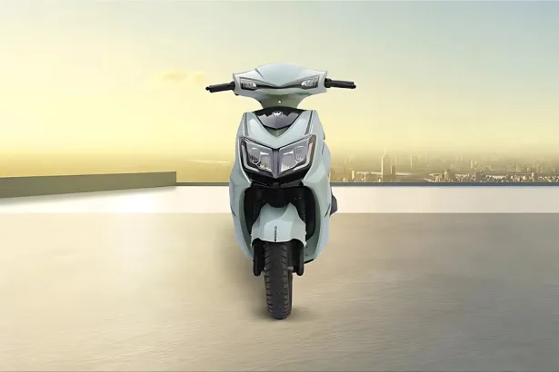 Warivo Neo electric scooter 2025 in white color on Andhra Pradesh street