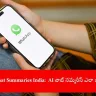 user exploring WhatsApp AI chat summaries on smartphone, India 2025