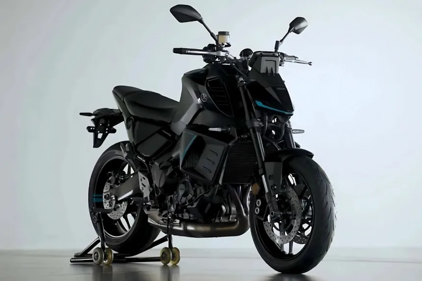 Yamaha XMAX Hybrid scooter 2025 in black color on Andhra Pradesh street