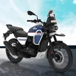 2025 Yezdi Adventure in Forest Green on Andhra Pradesh off-road trail