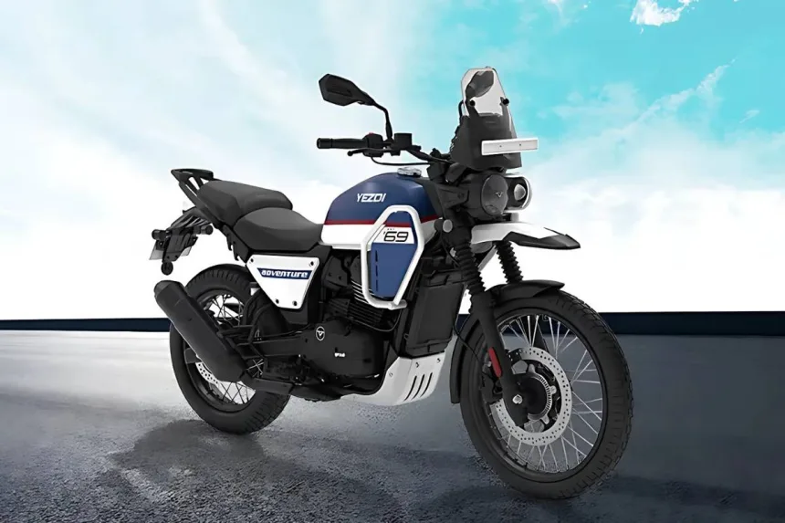 2025 Yezdi Adventure in Forest Green on Andhra Pradesh off-road trail