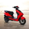 YUKIE Yuvee electric scooter 2025 in blue color on Andhra Pradesh street